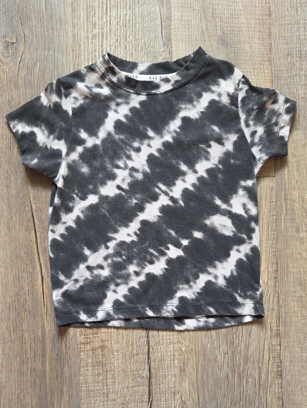Rae Dunn Black & White Tie-Dye Short Sleeve Tee